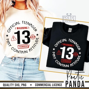 13. Geburtstag SVG PNG, 13. Geburtstag Shirt SVG, 13. Geburtstags-Dekor-Svg, Geburtstagsparty, Hallo 13