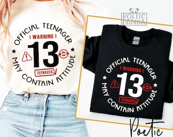 13th Birthday SVG PNG, 13th Birthday Shirt Svg, 13th Birthday Decor Svg, Official Teenager Svg, 13th Svg, Birthday Party, Hello 13 Svg