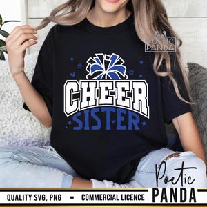 Cheer Sister SVG PNG, Cheer Sister Shirt Svg, Cheer Sister Gift Svg, Cheerleader Svg, Cheer Svg, Cheerleading Svg, Sister Svg, Pom Poms Svg