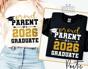 Stolzer Elternteil von 2026 Graduate SVG PNG, Abschlussfeier 2026 svg, 2026 Senior svg, Klasse von 2026 svg, Stolze Familie svg, Familien-Abschluss-Svg