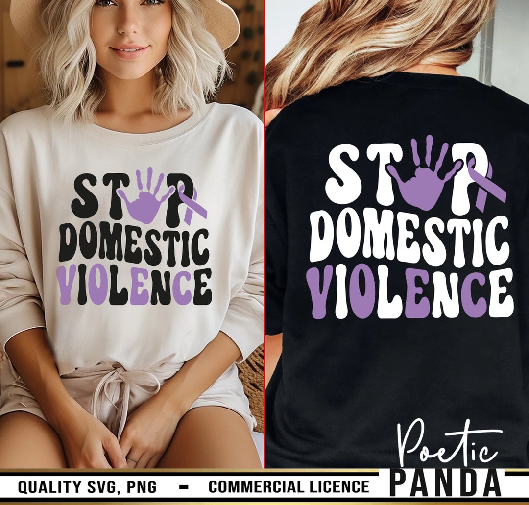 Domestic Violence Awareness SVG PNG, in October We Wear Purple Svg ...
