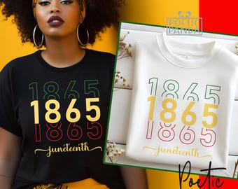 Juneteenth 1865 SVG PNG, Juneteenth Shirt Svg, June 19 Svg, Black History Svg, Juneteenth Svg Woman, 1865 Svg, Women Juneteenth Svg Cut File