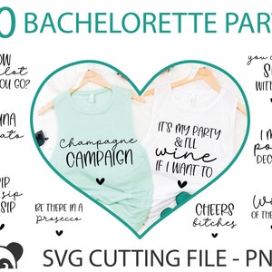 30 Bridal party SVG PNG bundle, Wine tasting svg, BACHELORETTE wine theme shirts, Wedding svg, Girls night out matching shirt, Hen party svg image 1