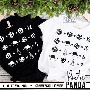 Wiskundeleraar kerst SVG PNG, grappige wiskunde kerstshirt Svg, wiskundeleraar Xmas Svg, wiskunde kerst probleem Svg, digitale download afbeelding 1