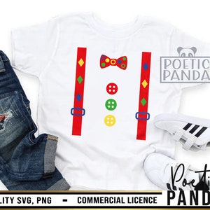 Clown-Kostüm SVG PNG, Clown-Shirt-Svg, Weihnachtskostüm-Svg, Geburtstagskostüm-Svg, Clown-Svg, Halloween-Svg, Kinder-Dressing-Party-Svg