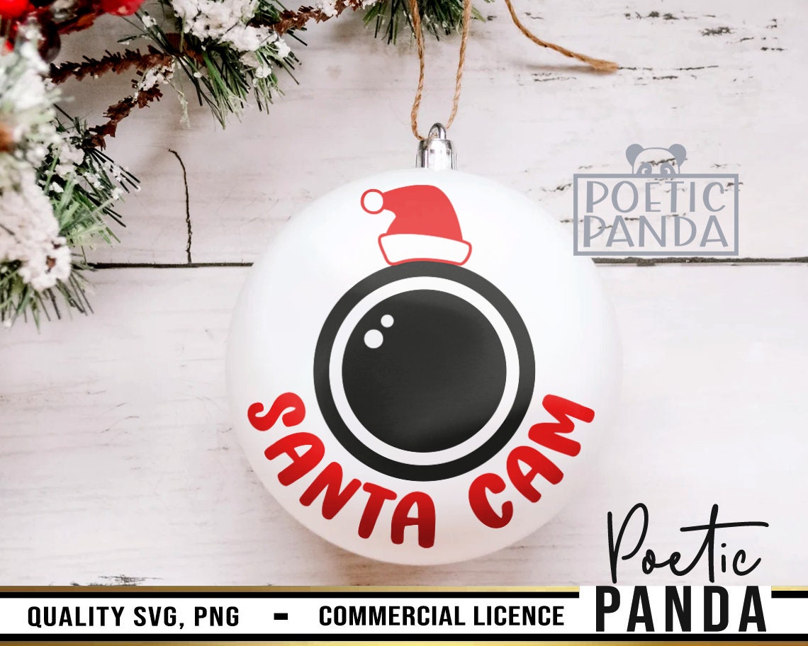 Santa Cam Bundle SVG PNG, Elf Cam Svg, Bauble Ornament Svg, Reindeer ...