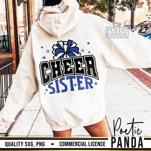 Cheer Sister SVG PNG, Cheer Sister Shirt Svg, Cheer Sister Gift Svg, Cheerleader Svg, Cheer Svg, Cheerleading Svg, Sister Svg, Pom Poms Svg
