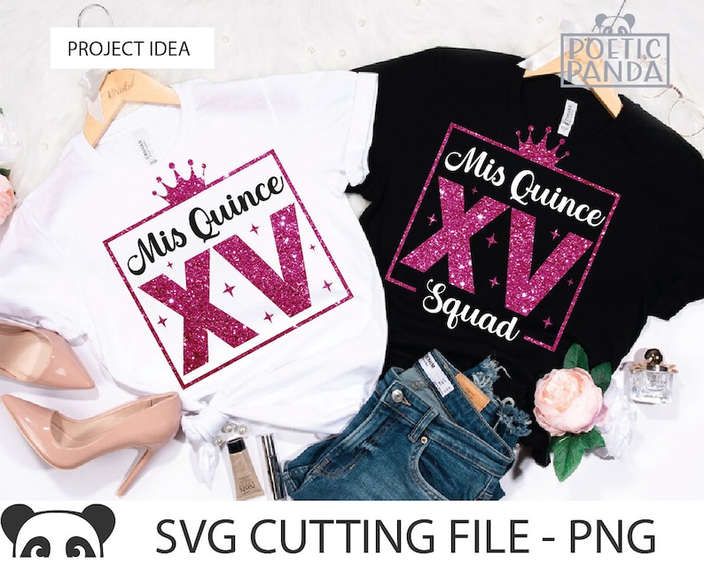 Mis Quince SVG PNG, Printable Mis Quince Cake Topper, Svg Files For Cricut, Iron On Transfer Svg, Birthday Girl Svg, Birthday Party Svg, 15th Birthday Svg, Birthday Gift Svg, Quince Squad Svg, Mis Xv Svg, Heaven Svg, Png Cut Files