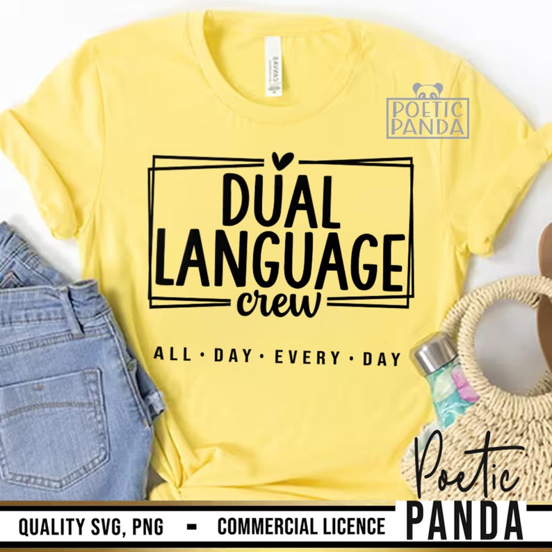 Dual Language Crew SVG PNG, Dual Language Teacher Shirt Svg, Gift To Dual Language Teacher Svg, Back To School Svg, Appreciation Svg