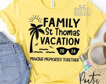 2024 St Thomas Family Vacation SVG PNG, Family Cruise Svg, Family Trip Svg, Caribbean Cruise Svg, Vacation Shirt Svg, Family Reunion Svg