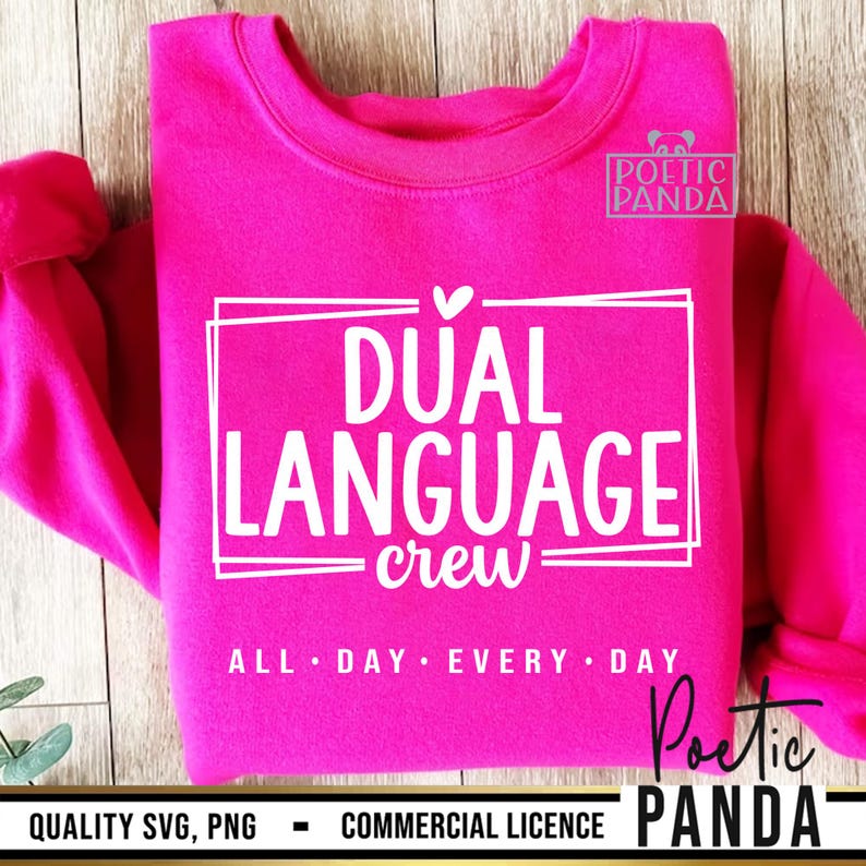 Dual Language Crew SVG PNG, Dual Language Teacher Shirt Svg, Gift To Dual Language Teacher Svg, Back To School Svg, Appreciation Svg
