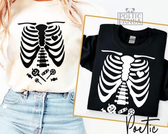 Skeleton Costume SVG PNG, Rib Cage Svg, Kids Halloween Svg, Skeleton Outfit Svg, October 31 Svg, Halloween Shirt Svg, Skeleton Bones Svg