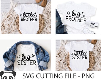 Family bundle SVG PNG, Big brother Svg, Big sister Svg, Little brother Svg, Little sister Svg, Sibling shirt Svg, Sisters svg, New baby svg