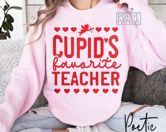Cupid's Favorite Teacher SVG PNG, Teacher Vday Svg File, Teacher Valentine Svg, Valentines Day Svg, Hello Valentine Svg, Valentine Shirt Svg
