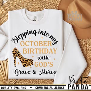 October Birthday SVG PNG, October Birthday Shirt Svg Woman, Born In October T-shirt Png Design, October Birthday Queen, Birthday Gift Svg