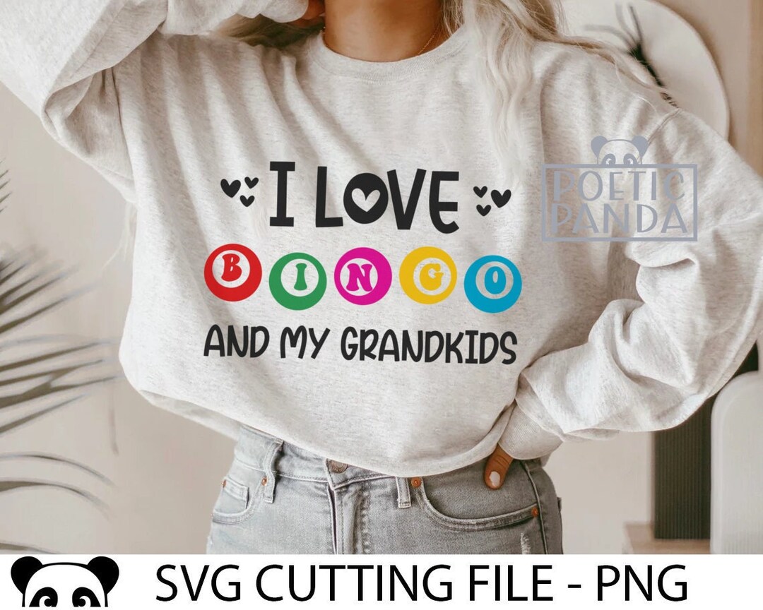 CMNIM Kosmetiktasche Mit "I Love Bingo And My Grandkids" Aufdruck – Wasserdicht, Mittelgroß – Perfektes Oma-Geschenk