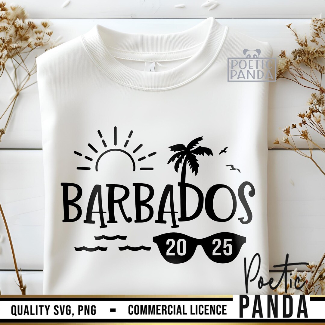 2025 Barbados SVG PNG, Family Vacation Shirts Svg, 2025 Family Trip to