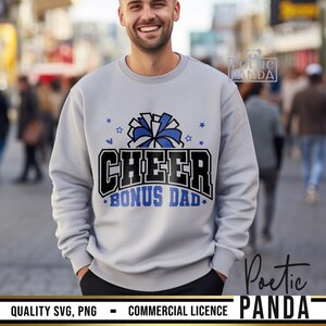 Cheer Bonus Dad SVG PNG, Football Bonus Dad Svg, Fathers Day Svg, Football Step Dad Svg, Stepdad Svg, Bonus Dad Shirt Svg, Game Day Svg