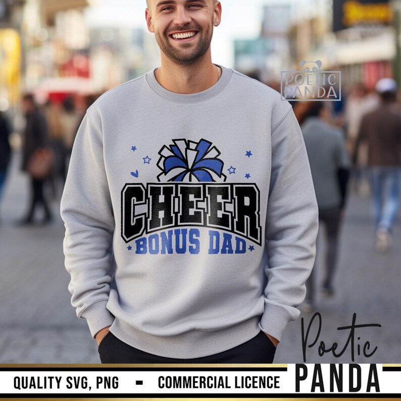 Cheer Bonus Dad SVG PNG, Football Bonus Dad Svg, Fathers Day Svg, Football Step Dad Svg, Stepdad Svg, Bonus Dad Shirt Svg, Game Day Svg