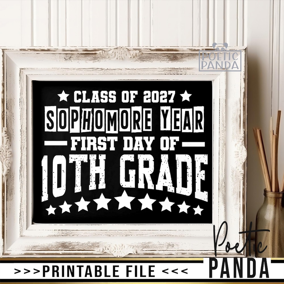 Printable First Day of Sophomore - Il 1080xN.6184980160 Kb4l 