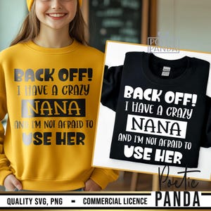 Crazy Nana SVG PNG, Funny Grand-kids Shirt Svg, Grandkids Svg For Shirts, Funny Toddler Svg, Little Boy Svg, Snarky Nana Quote Svg