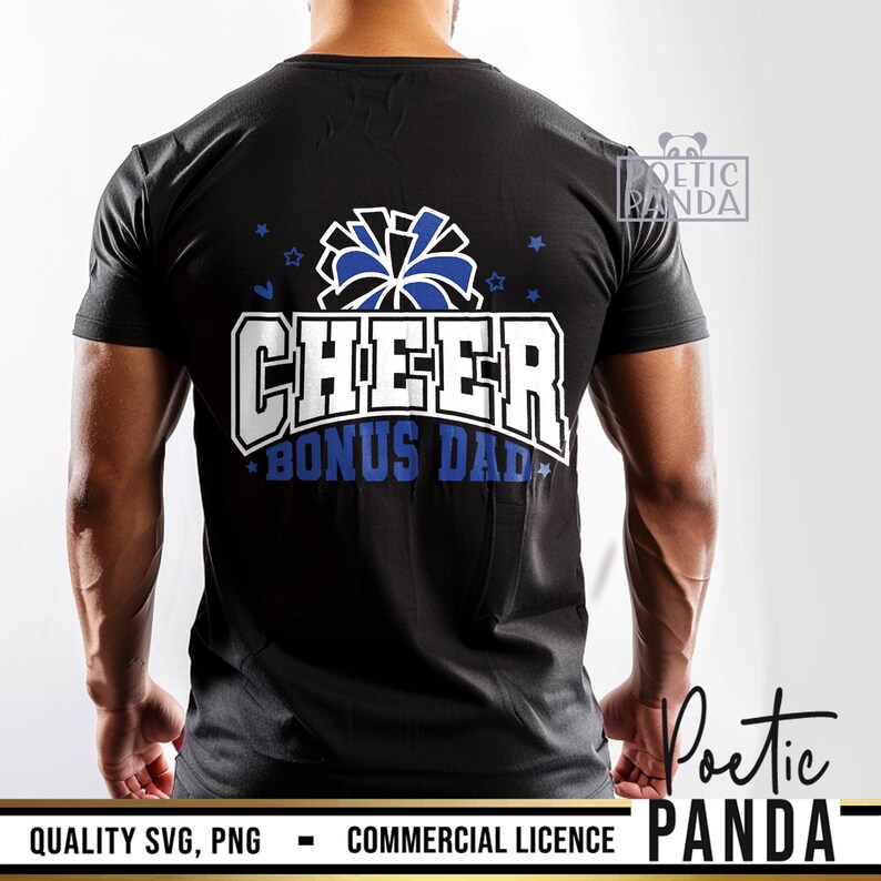 Cheer Bonus Dad SVG PNG, Football Bonus Dad Svg, Fathers Day Svg, Football Step Dad Svg, Stepdad Svg, Bonus Dad Shirt Svg, Game Day Svg