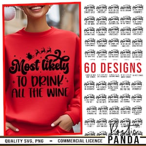 Höchstwahrscheinlich Weihnachten Bundle SVG PNG, lustige Weihnachts-Svg, Familie Weihnachten Passende Shirts, Höchstwahrscheinlich Weihnachten niedliche Datei für Cricut