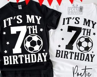 Det är min 7-årsdag fotboll SVG PNG, 7-årsdag fotbollströja design, fotboll 7-årsdag Svg pojke flicka Cricut-fil, 7-årsdagströja Svg