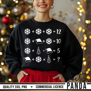 Wiskundeleraar kerst SVG PNG, grappige wiskunde kerstshirt Svg, wiskundeleraar Xmas Svg, wiskunde kerst probleem Svg, digitale download afbeelding 7