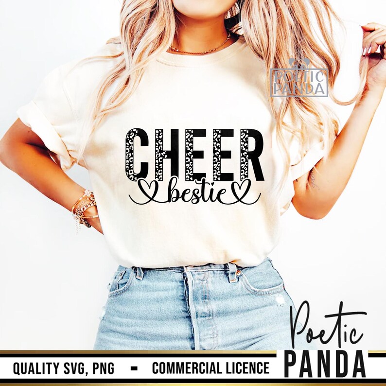 Cheer Bestie SVG PNG, Football Season Svg, Bestie Svg, Best Friend Svg, Cheerleader Svg, Game Day Svg, Cheer Svg, Cheer Leader Svg image 2