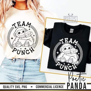 Team Punch SVG PNG, Baby Macaque Hugging Plush Toy Svg, Viral Monkey Shirt Design, Dear Punch Svg, Cute Monkey Cricut Png