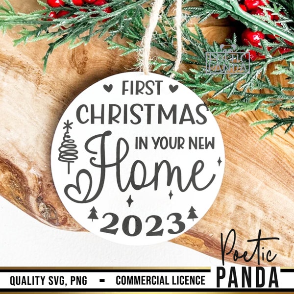 First Christmas In Your New Home SVG PNG, Our First Home Svg, New Home Svg, New Home Ornament Svg, First Christmas In New Home Svg