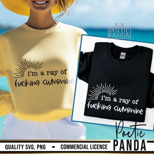 Snarky SVG PNG For Shirts, I'm A Ray Of F-ing Sunshine Svg, Funny Shirt Svg, Adult Humour Svg, Funny Adult Quote, Teen Shirt Svg, FAFO