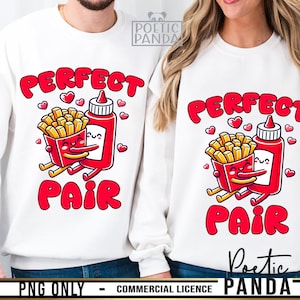 Perfect paar SVG PNG, paar Valentines Shirt Svg, zijn en haar Valentine Svg, paar Shirts Svg, bijpassende Shirts Svg, vriendin vriendje