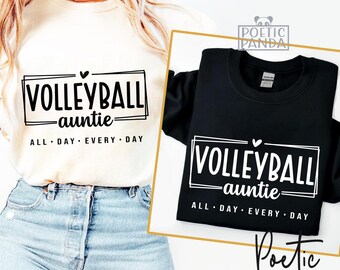Volleyball Auntie SVG PNG, Volleyball Auntie Shirt Svg, Gift To Volleyball Aunt Svg, Cheer Aunt Svg, Volleyball Aunt TShirt Svg Cut File