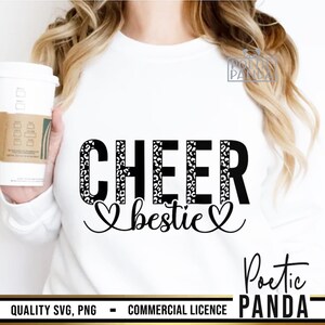 Cheer Bestie SVG PNG, Football Season Svg, Bestie Svg, Best Friend Svg, Cheerleader Svg, Game Day Svg, Cheer Svg, Cheer Leader Svg image 5