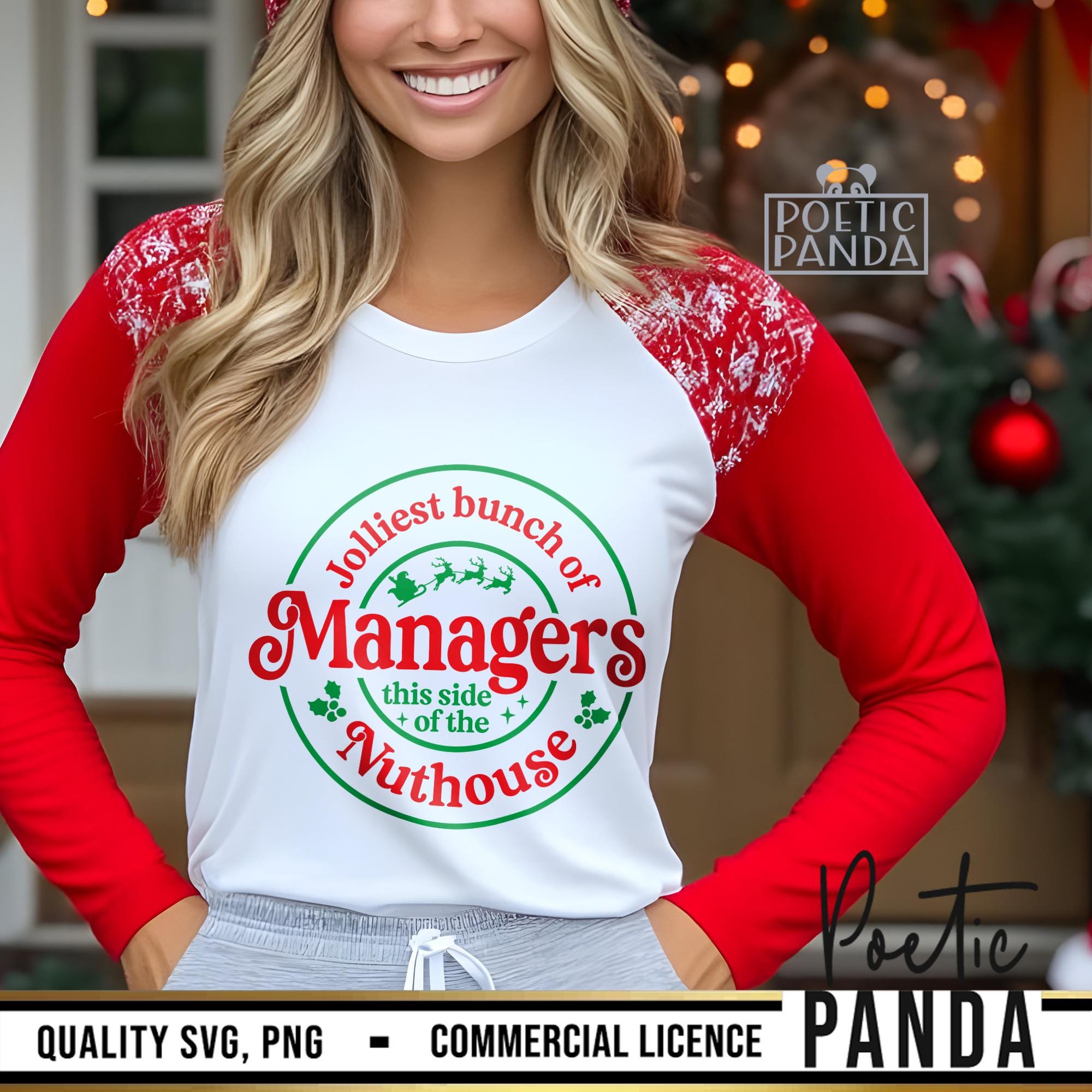 Jolliest Bunch of Managers SVG PNG, Funny Christmas Manager Shirt ...