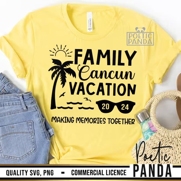 2024 Cancun Family Vacation SVG PNG, Family Cruise Svg, Family Reunion Svg, Vacation Shirts Svg, Cancun 2024 Svg, Cancun Family Trip Svg