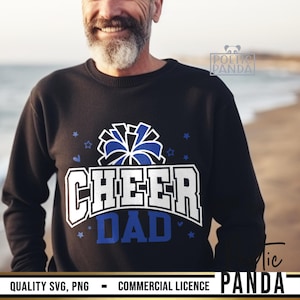 Cheer Dad SVG PNG, Cheer Dad Shirt Svg, Cheer Dad Gift Svg, Cheerleader Svg, Cheer Svg, Dad Cheerleading Shirt Svg, Pom Poms Svg, CF01234