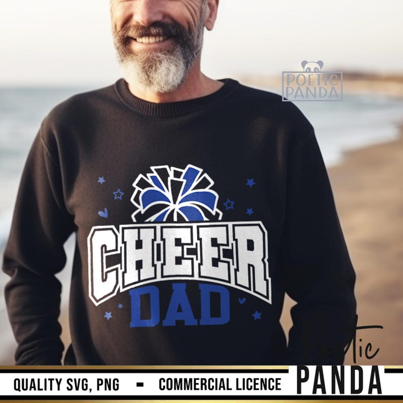Cheer Dad SVG PNG, Cheer Dad Shirt Svg, Cheer Dad Gift Svg, Cheerleader Svg, Cheer Svg, Dad Cheerleading Shirt Svg, Pom Poms Svg, CF01234