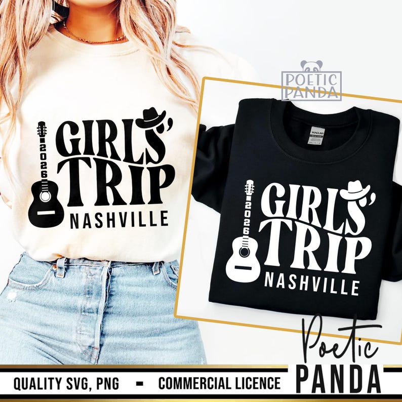 Viagem de Garotas para Nashville 2026 em SVG e PNG, SVG para Nashville, SVG para Viagem de Garotas, Camiseta para Viagem a Nashville, SVG para o Tennessee, SVG para Fim de Semana de Garotas, SVG para Nashville 2026 imagem 1