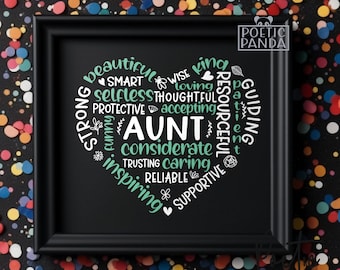 Aunt SVG PNG, In My Auntie Era Svg, Cool Aunts Club Svg, Aunt Word Art Floral Gift Svg, Mother's Day Svg, Gift To Aunt Svg, Auntie Svg