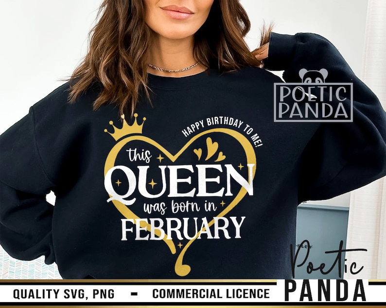 Queens Are Born In February SVG PNG, February Birthday, Pisces Birthday Svg, Queen Born Svg, New Born Svg File, Queens Birthday Svg, Aquarius Shirt Svg, King Svg, Birthday Zodiac Svg, Washington Dc Svg, 60th Birthday Svg, 1961 Svg, 60 Birthday Svg