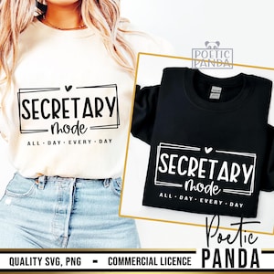 Secretary SVG PNG, Secretary Office Staff Design For Cricut, Secretary Shirt Svg, Gift To Secretary Svg, Administrative Assistant