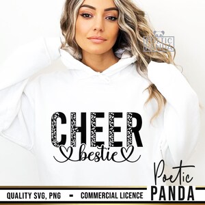 Cheer Bestie SVG PNG, Football Season Svg, Bestie Svg, Best Friend Svg, Cheerleader Svg, Game Day Svg, Cheer Svg, Cheer Leader Svg image 9