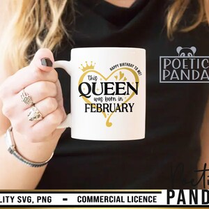 Queens Are Born In February SVG PNG, February Birthday, Birthday Boy Svg, High Heel Svg, Happy Birthday Png, Svg Designs, Stars Svg, February Svg, Blm Svg, A Queen Was Born Svg, Birth Month Svg, Valentines Day Svg, Baby Shower Gift Svg