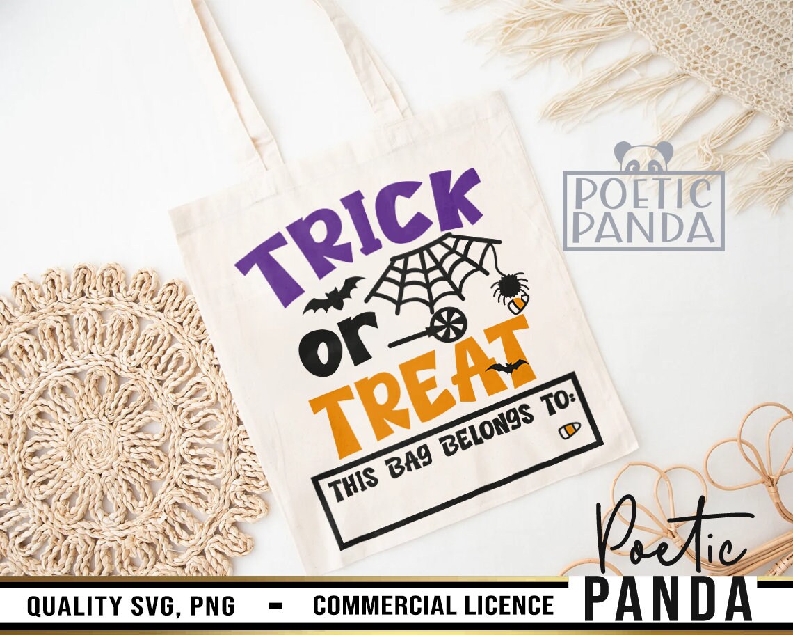 Halloween Bag SVG PNG Candy Bag Svg Halloween Bucket Svg Etsy