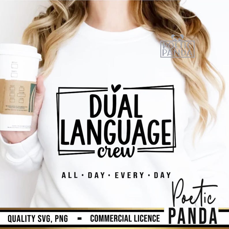 Dual Language Crew SVG PNG, Dual Language Teacher Shirt Svg, Gift To Dual Language Teacher Svg, Back To School Svg, Appreciation Svg