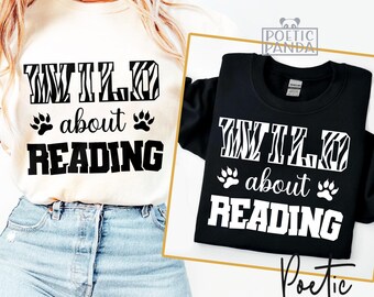 Wild About Reading SVG PNG, World Book Day Svg, Book Day Shirt Svg, Reading Svg, Book Lover Svg, Read Across America Svg, Teacher Svg