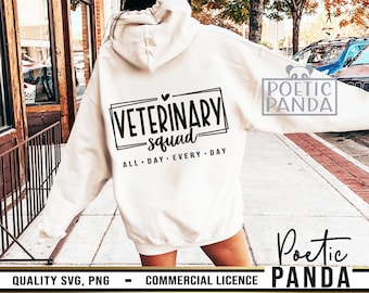 Veterinary Squad SVG PNG, Christmas Gift Svg, Dog Mom Svg, Stethoscope Svg, Gift To Vet Svg, Paw Print Svg, Vet Shirt Svg, Vet Tech Svg